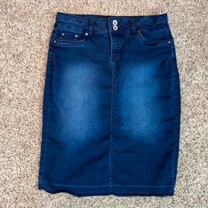 Dark denim skirt